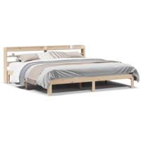 Bedframe met hoofdbord massief grenenhout 120x190 cm - thumbnail