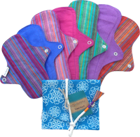 Eco Femme Full Cycle Kit - wasbaar maandverband (Kleur: Vibrant - Donker) - thumbnail