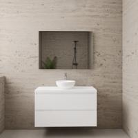ACTIE BWS Badmeubel | Paris | Hoogglans Wit | 100 cm | met topplaat - thumbnail