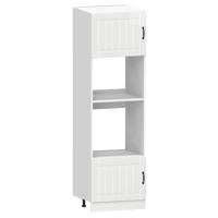 7-delige Keukenkastenset Lucca bewerkt hout glanzend wit - thumbnail