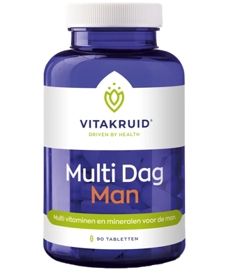 Vitakruid Multi Dag Man 100% Vegan Tabletten