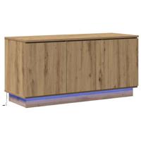 TV-meubel met LED artisanaal eikenkleurig 100 x 38 x 49 cm - thumbnail