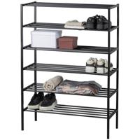WOOOD Schoenenrek 'Ferro' Stapel van 3 stuks, kleur Zwart - thumbnail