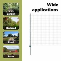 VidaXL Hek met paal groen 1,6 x 10 m staal en pvc - thumbnail