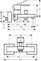 Hansgrohe Badmengkraan Opbouw Vernis Shape Eengreeps Mat Zwart - thumbnail