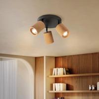 Home sweet home cork LED opbouwspot 3L rond kurk/zwart - thumbnail