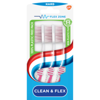 Aquafresh Tandenborstel clean & flex hard 3 Stuks - thumbnail