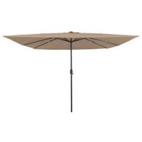 Tuinparasol Taupe en Zwart 295 x 295 x 245 cm - thumbnail