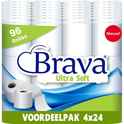 Brava Ultra Soft Toiletpapier - 96 Rollen - Comfortabel & Pluisvrij