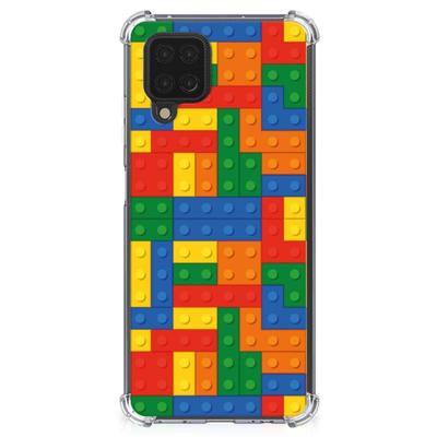 Samsung Galaxy A12 Doorzichtige Silicone Hoesje Blokken Samsung Galaxy A12 Doorzichtige Silicone Hoesje Blokken