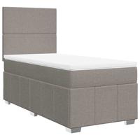 Boxspring met matras stof taupe 80x200 cm - thumbnail