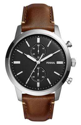 Fossil HerenhorlogeME3064 Townsman automatisch leer bruin Fossil HerenhorlogeME3064 Townsman automatisch leer bruin