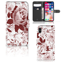 Hoesje Apple iPhone Xs Max Watercolor Flowers - thumbnail