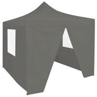 VidaXL Vouwtent pop-up met 4 zijwanden 3x3 m antraciet - thumbnail