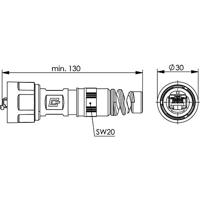 Telegärtner 100007460 STX V1 RJ45-stekkerset kunststof variant 1 Stekker, recht Aantal polen: 8P8C Zwart 1 stuk(s) - thumbnail