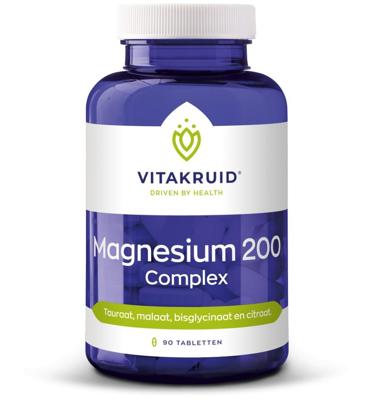 Vitakruid Magnesium 200 Complex Tauraat Malaat Bisglycinaat 90 Tabletten