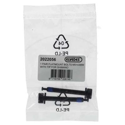 Elvedes flatmount bouten 1paar m5 × 43mm met uiteinde shimano