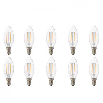 LED Kaarslampen 10-Pack - Filament E14 - 4W Natuurlijk Wit 4200K