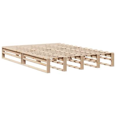 Bed met boekenkast zonder matras massief hout 160x200 cm - thumbnail