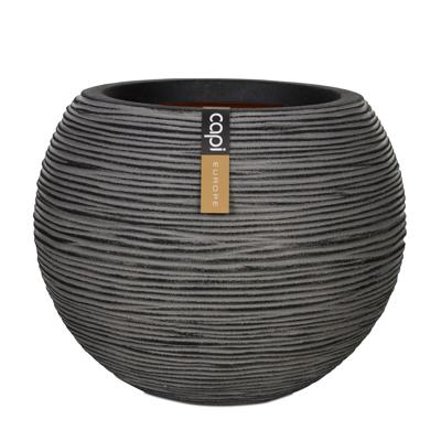 Capi Nature Rib NL bol 62x48cm bloempot antraciet Capi Nature Rib NL bol 62x48cm bloempot antraciet