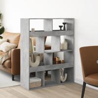 kamerscherm 100x33x125,5 cm bewerkt hout betongrijs - thumbnail
