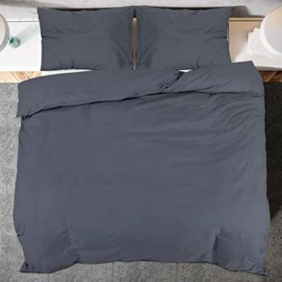 VidaXL Dekbedovertrekset 220x240 cm katoen antracietkleurig
