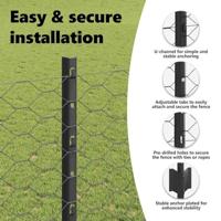 VidaXL Hek met paal grijs 1,5 x 25 m staal - thumbnail