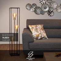 Lucide RUBEN - Vloerlamp - 3xE27 - Zwart - thumbnail