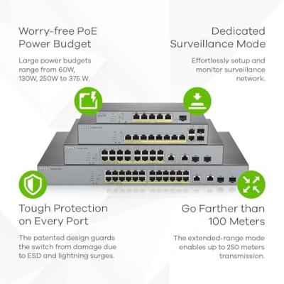Zyxel GS1350-26HP-EU0101F netwerk-switch Managed L2 Gigabit Ethernet (10/100/1000) Grijs Power over