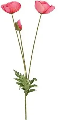 Countryfield kunsttak papaver 95cm roze