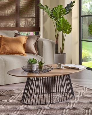Kave Home Salontafel Leska 120 x 65cm - Naturel - Rond