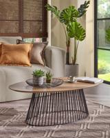 Kave Home Salontafel Leska 120 x 65cm - Naturel - Rond - thumbnail