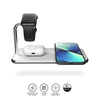 ZENS Dual qi Apple-Watch ZEDC05W Inductie lader 2000 mA Uitgangen Qi-standaard Wit - thumbnail