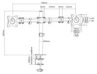 Deltaco ARM-0300 27 Dual Monitor Arm - thumbnail