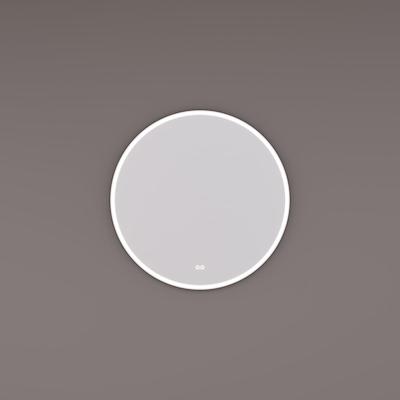 HIPP Design spiegel Rond Mat Zwart - LED Baan - 60x3 cm - met Touch Dimmer - met Spiegelverwarming