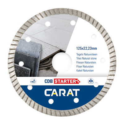 Carat CDB STARTER Diamantschijf natuursteen/tegels 125x22,23mm - CDBS125300