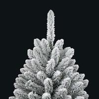 Kunstkerstboom met 150 LED Groen en Wit 150 cm PVC en Metaal - thumbnail
