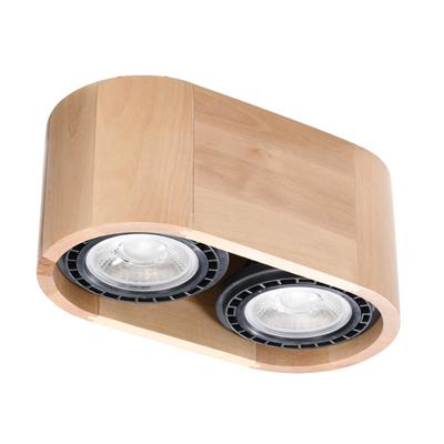 Plafondlamp BASIC 2 naturel hout