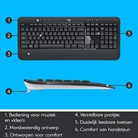 Logitech MK540 Advanced Azerty BE - thumbnail