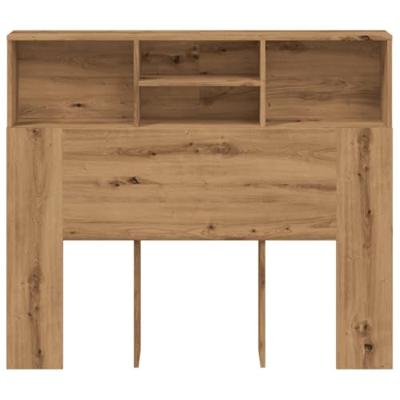 Hoofdbordkast 120x19x103,5 cm bewerkt hout artisanaal eiken Hoofdbordkast 120x19x103,5 cm bewerkt hout artisanaal eiken