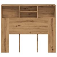 Hoofdbordkast 120x19x103,5 cm bewerkt hout artisanaal eiken - thumbnail