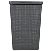 Curver Jute Wasmand met deksel 58L - 2 stuks - Donkergrijs - thumbnail