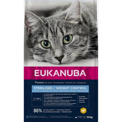 Eukanuba Adult Sterilised/Weight Control kip kattenvoer 10 kg
