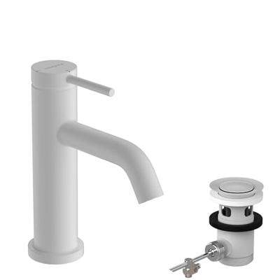 Hansgrohe Tecturis S ééngreeps wastafelkraan 80 CoolStart met PopUp trekwaste, mat wit Hansgrohe Tecturis S ééngreeps wastafelkraan 80 CoolStart met PopUp trekwaste, mat wit