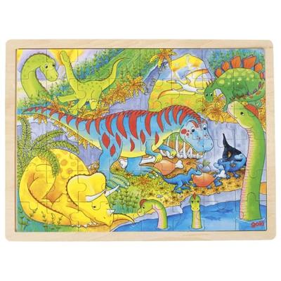 Goki houten legpuzzel - dino&apos;s, 48st.