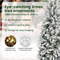 VidaXL Kunstkerstboom wit 180 cm pvc en plastic en staal en pe - thumbnail