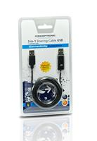 Conceptronic CUSBKMFOSHARE USB 2.0 1.8m, 1.8 m, Black, USB A, USB A, M/M - thumbnail