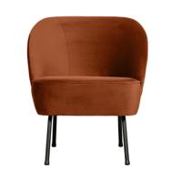 WOOOD Fauteuil 'Vogue' Velvet, kleur Roestbruin - thumbnail