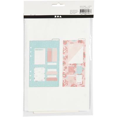 Creativ Company Post-it en boekenlegger set, afm 10,3x22 + 13,8x22 cm, goud, rood, koraal, 2 vel/ 1 doos