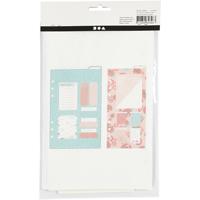 Creativ Company Post-it en boekenlegger set, afm 10,3x22 + 13,8x22 cm, goud, rood, koraal, 2 vel/ 1 doos - thumbnail